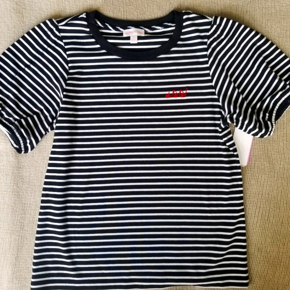 Riley and Rae black and white striped top